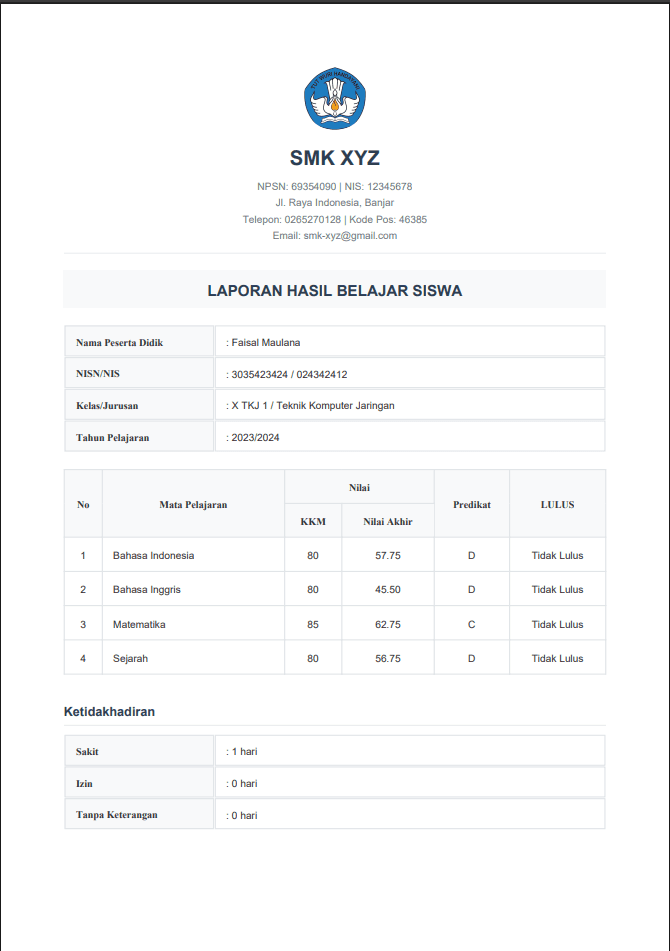 Sistem Akademik Sekolah screen 13