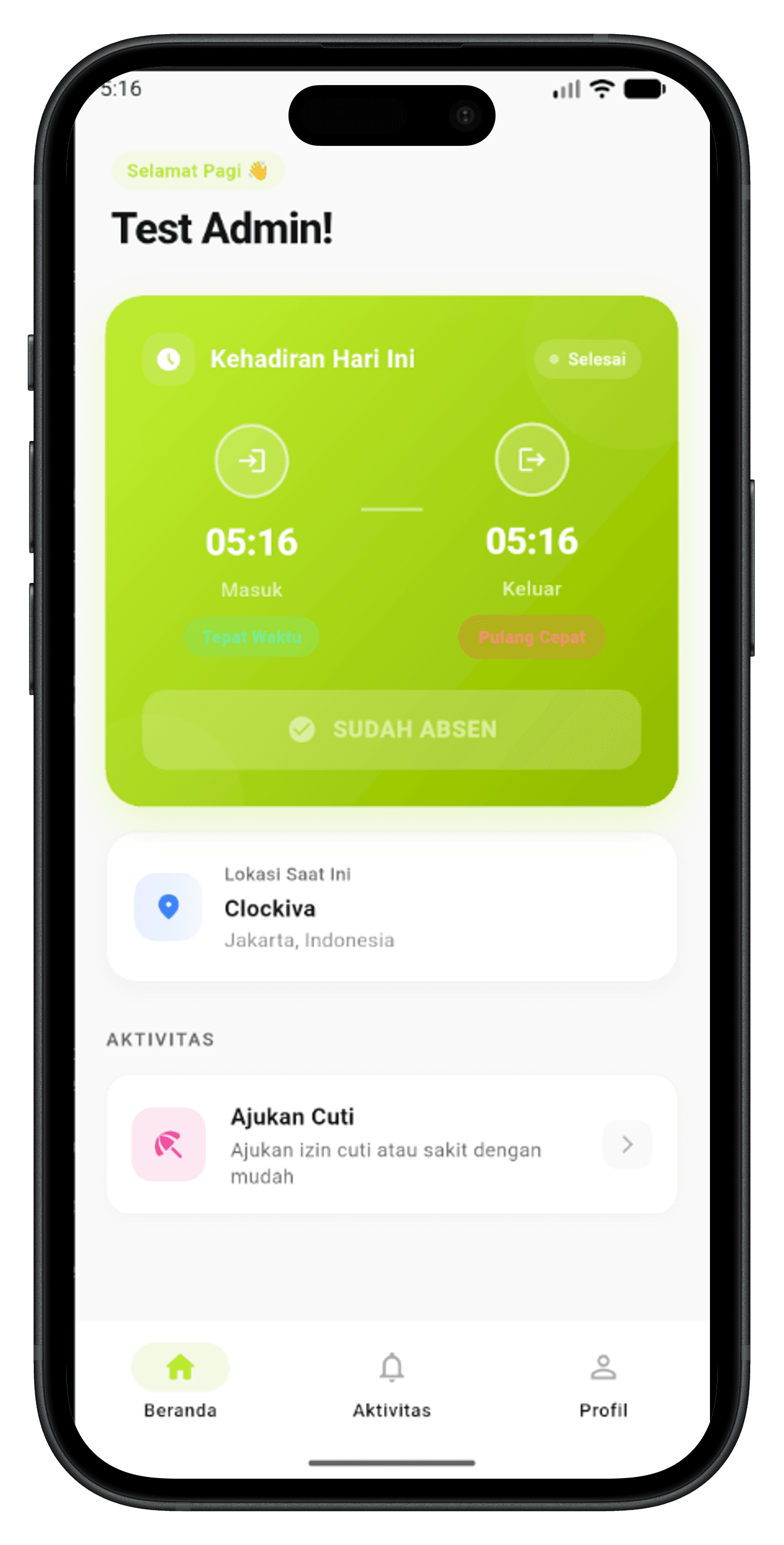 Clockiva screen 7